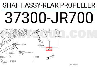 Nissan 37300JR700 SHAFT ASSY-REAR PROPELLER