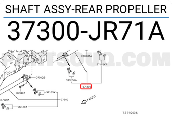 Nissan 37300JR71A SHAFT ASSY-REAR PROPELLER