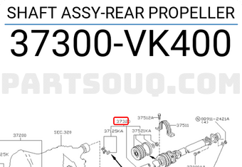 Nissan 37300VK400 SHAFT ASSY-REAR PROPELLER