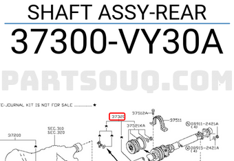 Nissan 37300VY30A SHAFT ASSY-REAR