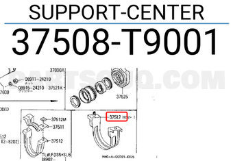 Nissan 37508T9001 SUPPORT-CENTER