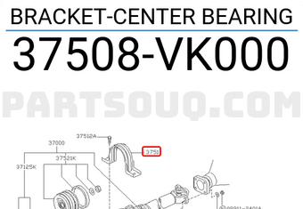 Nissan 37508VK000 BRACKET-CENTER BEARING