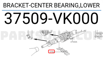 Nissan 37509VK000 BRACKET-CENTER BEARING,LOWER