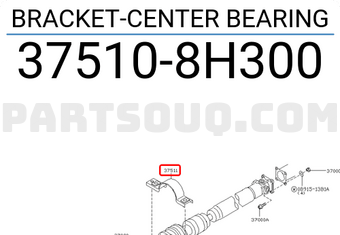 Nissan 375108H300 BRACKET-CENTER BEARING