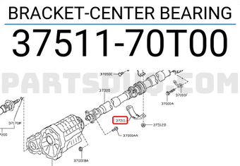 Nissan 3751170T00 BRACKET-CENTER BEARING