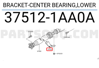 Nissan 375121AA0A BRACKET-CENTER BEARING,LOWER