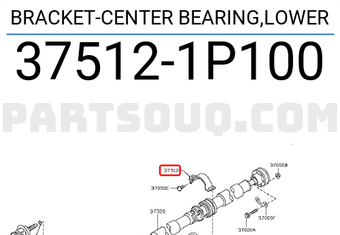 Nissan 375121P100 BRACKET-CENTER BEARING,LOWER