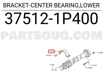 Nissan 375121P400 BRACKET-CENTER BEARING,LOWER
