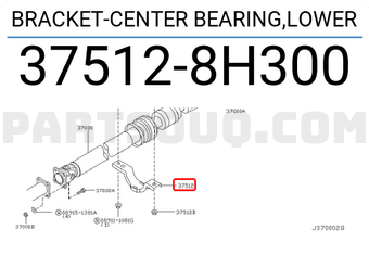Nissan 375128H300 BRACKET-CENTER BEARING,LOWER