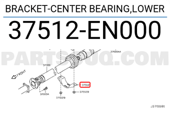 Nissan 37512EN000 BRACKET-CENTER BEARING,LOWER
