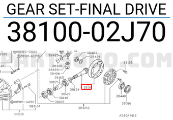 Nissan 3810002J70 GEAR SET-FINAL DRIVE