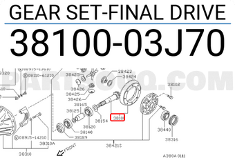 Nissan 3810003J70 GEAR SET-FINAL DRIVE