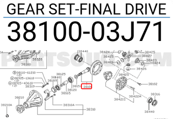Nissan 3810003J71 GEAR SET-FINAL DRIVE