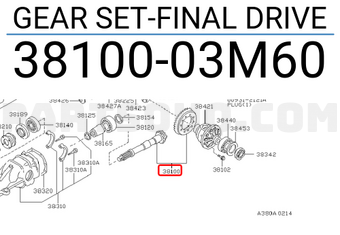 Nissan 3810003M60 GEAR SET-FINAL DRIVE