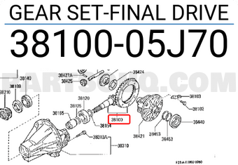 Nissan 3810005J70 GEAR SET-FINAL DRIVE