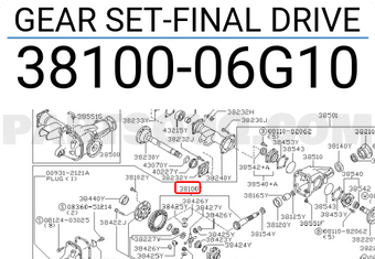 Nissan 3810006G10 GEAR SET-FINAL DRIVE