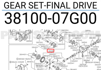 Nissan 3810007G00 GEAR SET-FINAL DRIVE
