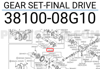 Nissan 3810008G10 GEAR SET-FINAL DRIVE