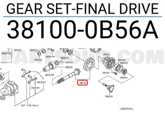 Nissan 381000B56A GEAR SET-FINAL DRIVE