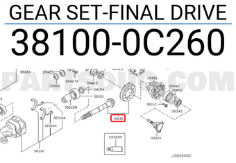 Nissan 381000C260 GEAR SET-FINAL DRIVE