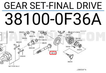 Nissan 381000F36A GEAR SET-FINAL DRIVE