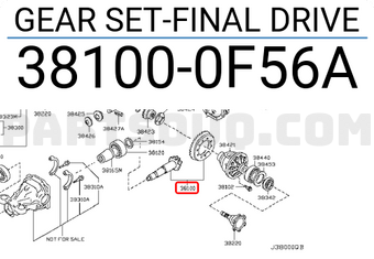 Nissan 381000F56A GEAR SET-FINAL DRIVE
