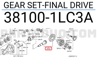 Nissan 381001LC3A GEAR SET-FINAL DRIVE
