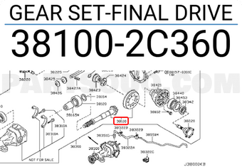 Nissan 381002C360 GEAR SET-FINAL DRIVE