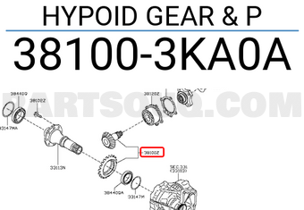 Nissan 381003KA0A HYPOID GEAR & P