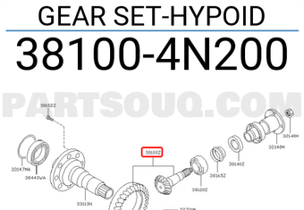 Nissan 381004N200 GEAR SET-HYPOID