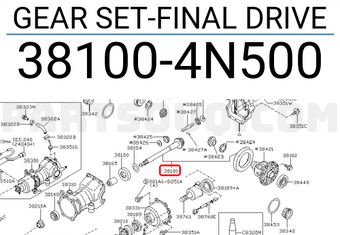 Nissan 381004N500 GEAR SET-FINAL DRIVE