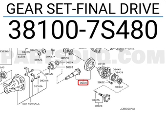 Nissan 381007S480 GEAR SET-FINAL DRIVE