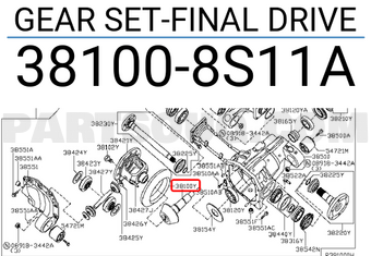 Nissan 381008S11A GEAR SET-FINAL DRIVE