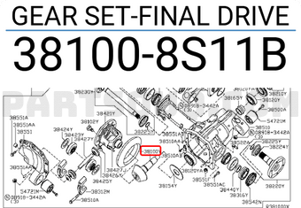 Nissan 381008S11B GEAR SET-FINAL DRIVE