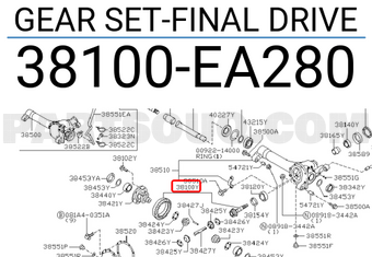Nissan 38100EA280 GEAR SET-FINAL DRIVE