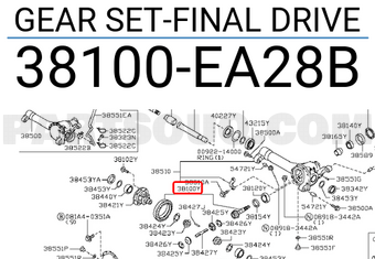 Nissan 38100EA28B GEAR SET-FINAL DRIVE