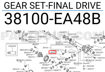 Nissan 38100EA48B GEAR SET-FINAL DRIVE
