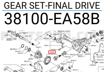 Nissan 38100EA58B GEAR SET-FINAL DRIVE