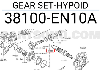 Nissan 38100EN10A GEAR SET-HYPOID
