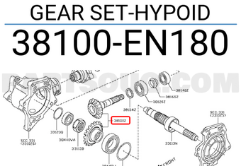 Nissan 38100EN180 GEAR SET-HYPOID