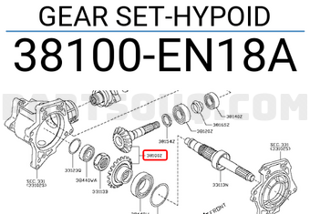 Nissan 38100EN18A GEAR SET-HYPOID