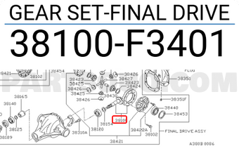 Nissan 38100F3401 GEAR SET-FINAL DRIVE
