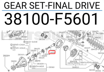 Nissan 38100F5601 GEAR SET-FINAL DRIVE