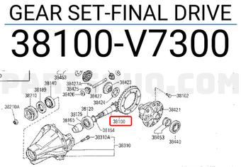 Nissan 38100V7300 GEAR SET-FINAL DRIVE