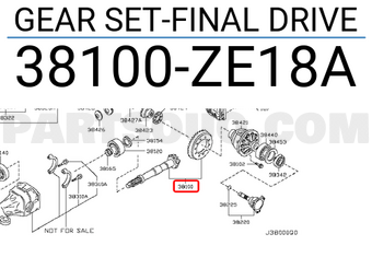 Nissan 38100ZE18A GEAR SET-FINAL DRIVE