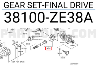Nissan 38100ZE38A GEAR SET-FINAL DRIVE