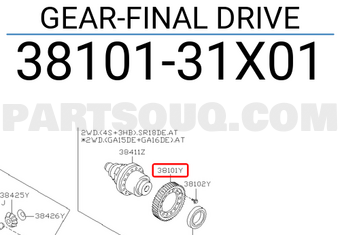 Nissan 3810131X01 GEAR-FINAL DRIVE