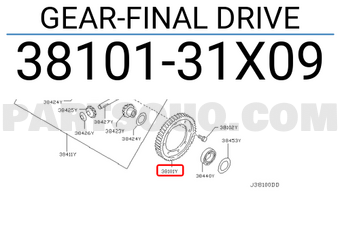 Nissan 3810131X09 GEAR-FINAL DRIVE