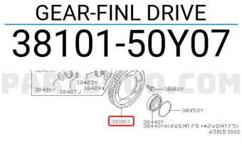 Nissan 3810150Y07 GEAR-FINL DRIVE