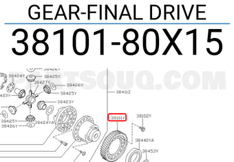 Nissan 3810180X15 GEAR-FINAL DRIVE